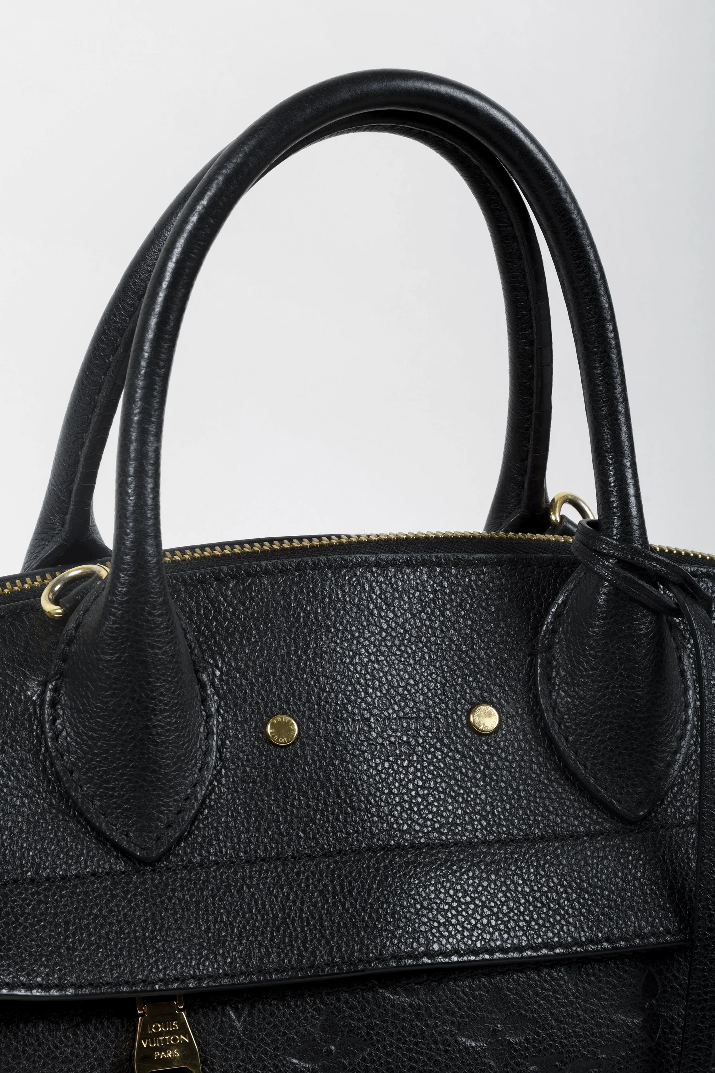 Louis vuitton black leather shoulder bag on sale